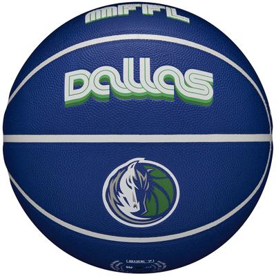 Wilson Ballon de basket-ball NBA Team City Collector Dallas Mavericks, unisexe, bleu