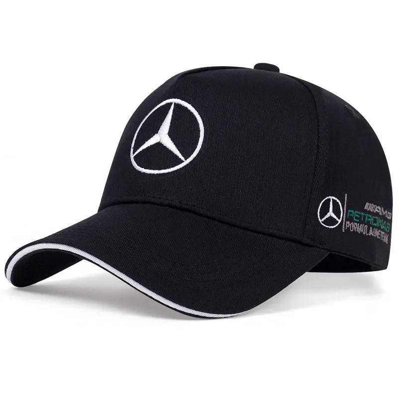 Car Sticker 2025 Hot For Benz Car Duck Tongue Cap For Mercedes Benz 3D Hat Car MOTO GP Racing F1 Baseball Cap Hat Adjustable Cas