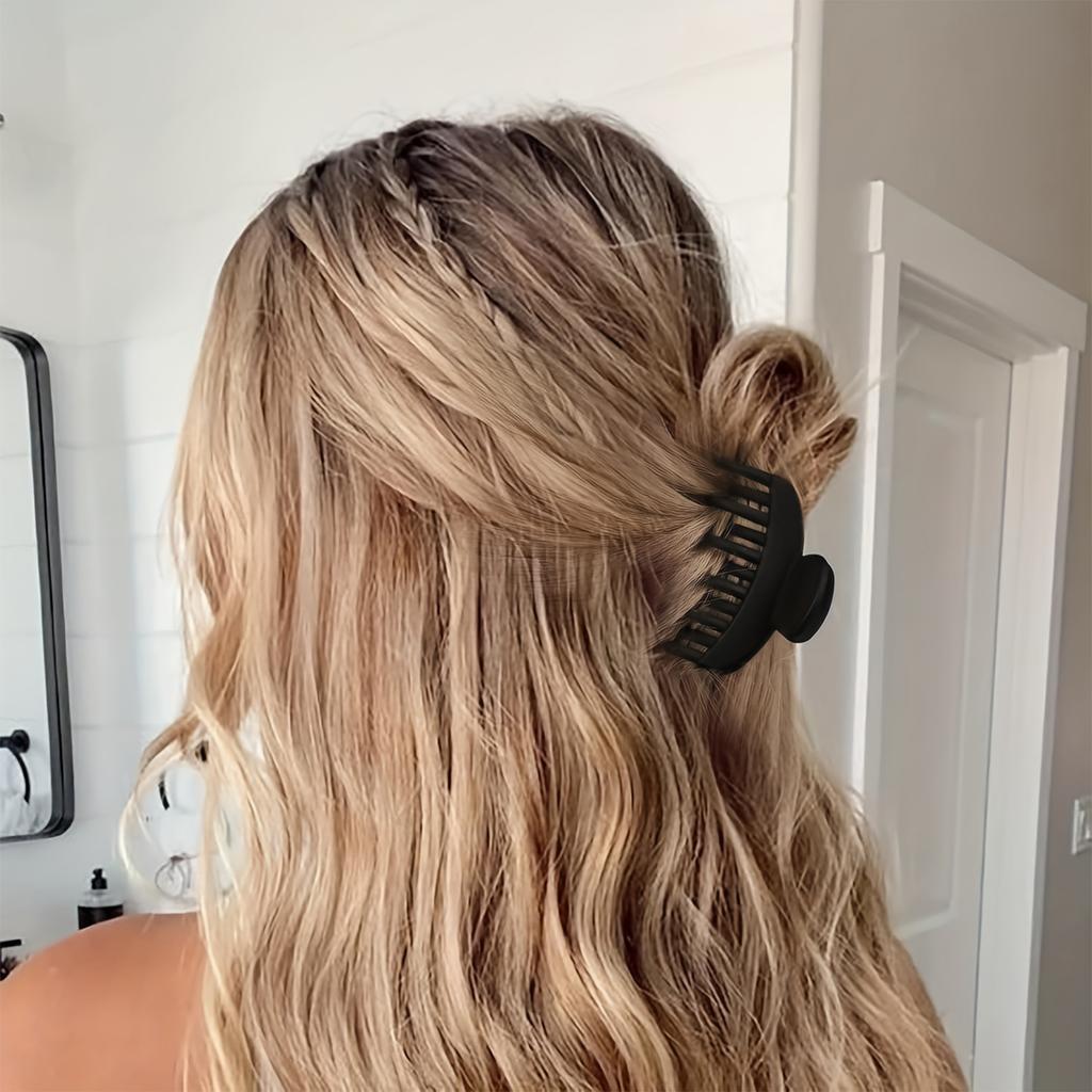 4er-Pack Mittlere Doppelreihe Zähne Haarklammern 65mm Langlebige Kunststoff-Haarklammern für Dickes und Dünnes Haar Styling-Accessoires für Damen Mädchen