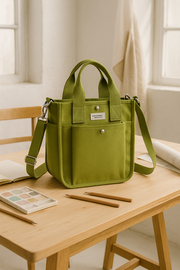 Multi-pocket 3D Canvas Shoulder Tote Bag, Canvas Handbag,Shoulder Bag,Crossbody Bag,Fashion Tote Bag, Eco Bag,Messenger Bag