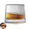Ribbed Glass Drinking Cup Easy To Clean Dishwasher Safe Drinking Glasses Wine Dessert Containers Tableware