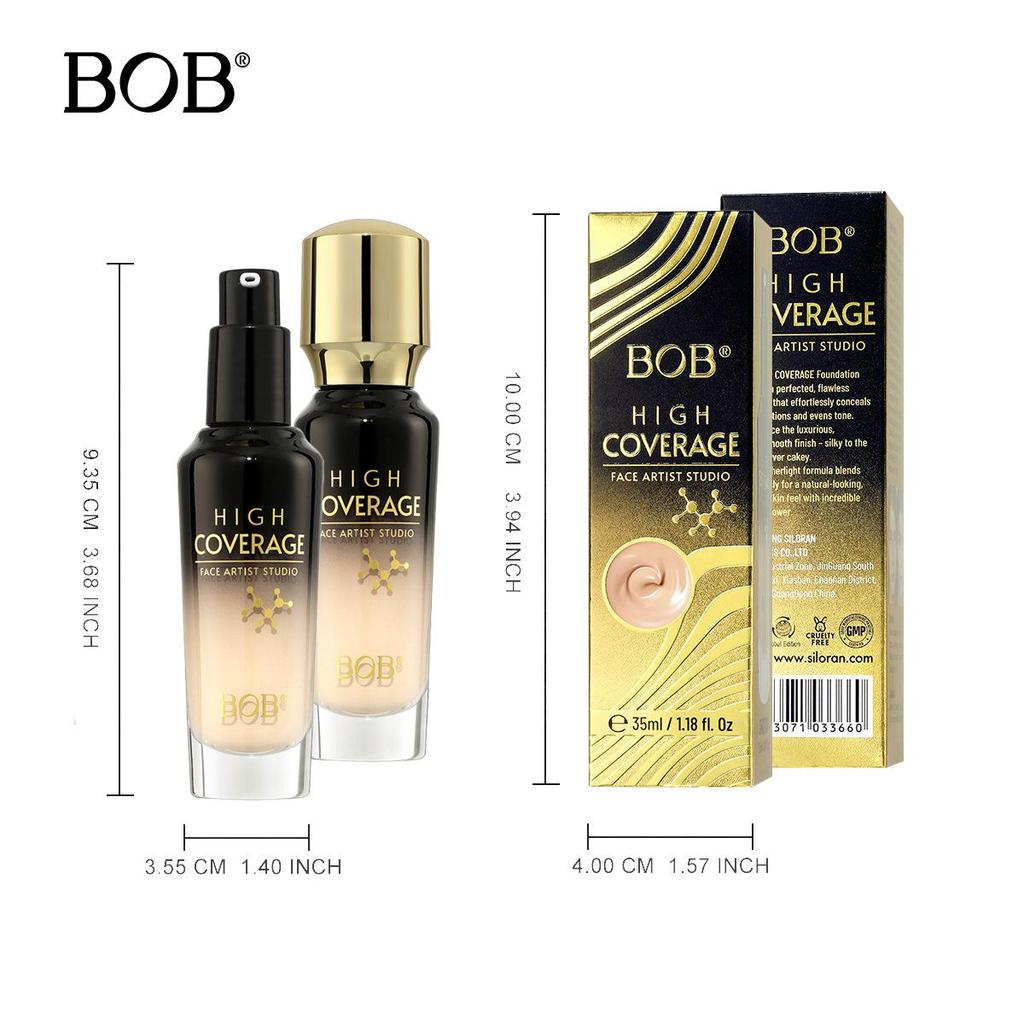 Cosmetics BOB Foundation entfernt kein Make-up, spendet Make-up Feuchtigkeit, ist leicht und geschmeidig, klumpt nicht, natürliche Abdeck-Foundation