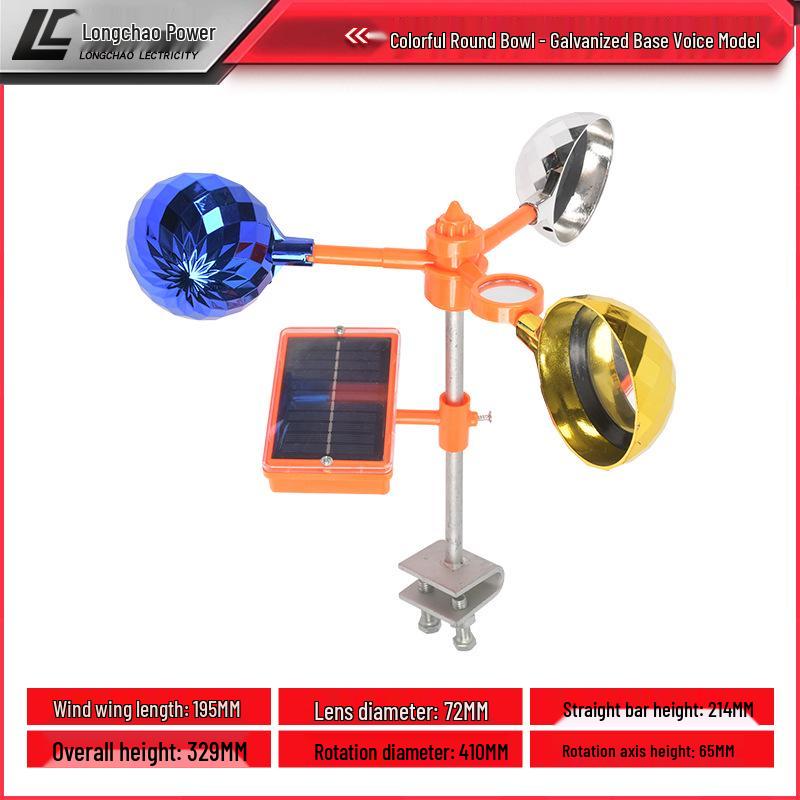 Solar Wind-Powered Bird Deterrent for Orchards and Farmland