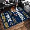 Los Angeles Rams logo Print Area Rug - Soft, Washable Non-Slip Indoor Mat for Office Chairs, Living Room, Home Office Decorative Rug