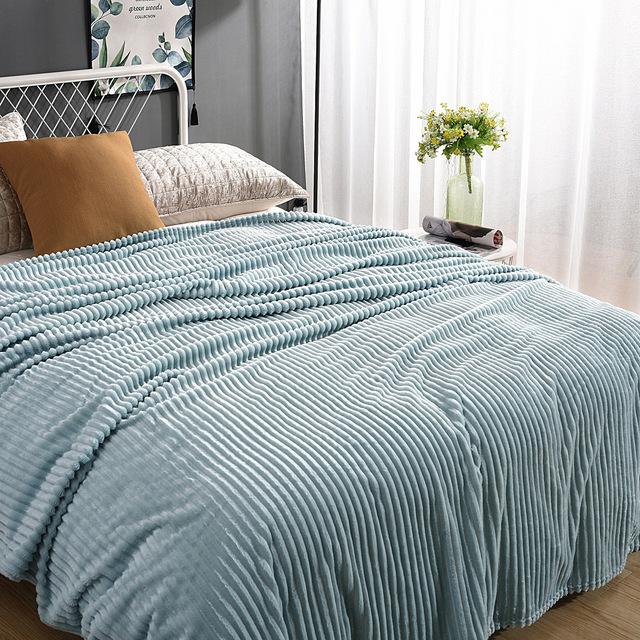 Autumn And Winter Thickened Velvet Blanket Solid Color Sofa Bed Blanket Warm Stitching Fluffy Bedspread Plaid Sofa Cover Blanket