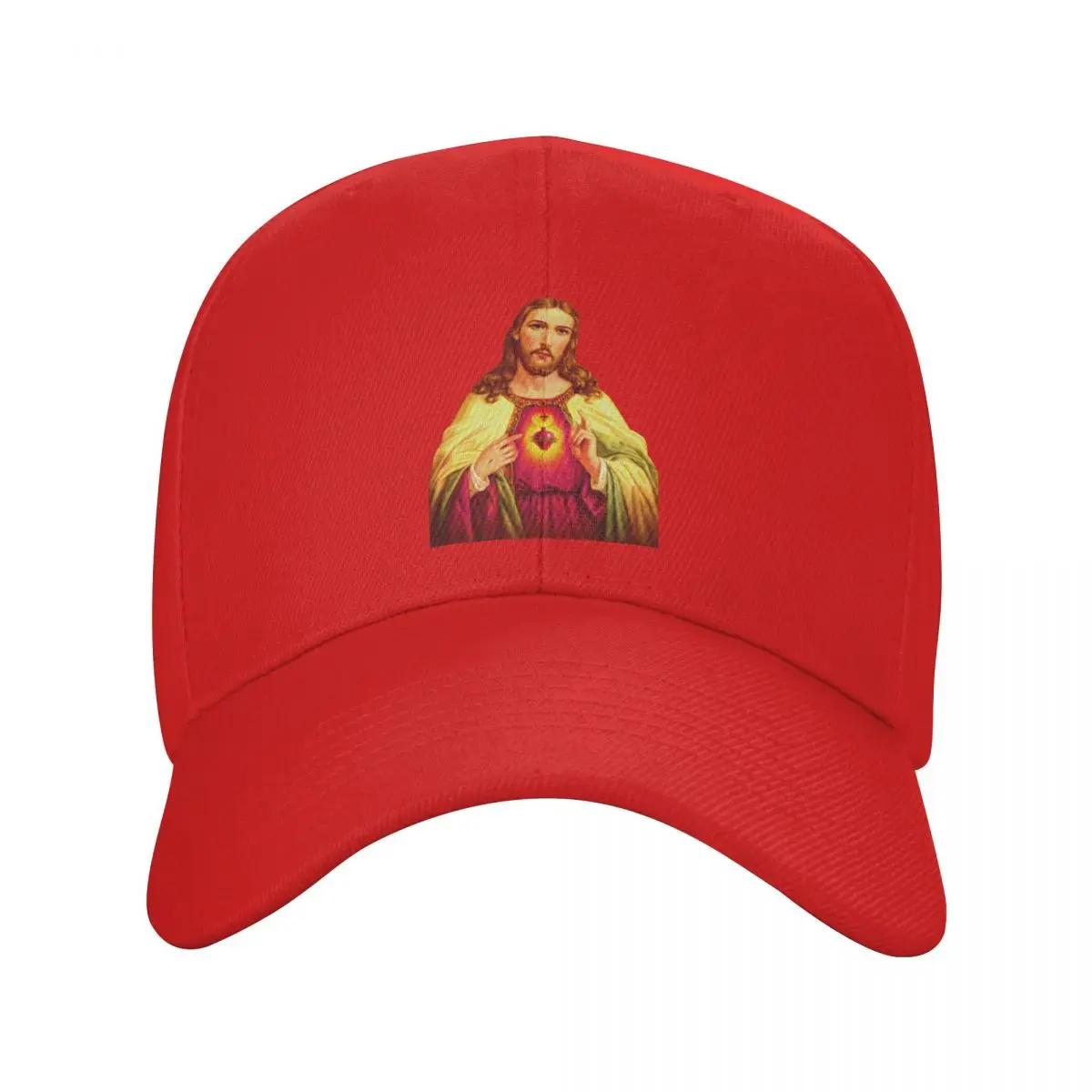 

Custom Cool Sacred Heart Of Jesus Baseball Cap Women Unisex Adjustable Unisex Christian Catholic God Dad Hat Spring Sun Hat Adjustable Cap