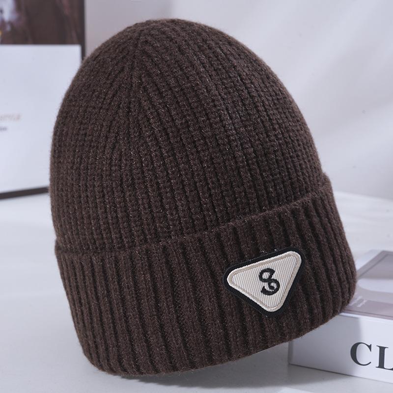 

Женская зимняя теплая вязаная шапка в корейском стиле, модная, повседневная, универсальная, студенческая, парная шерстяная шапка, ветрозащитная, с защитой ушей, от холода