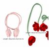 2 PCS Home Decor Fashion Tulip Curtain Tieback Adjustable Elegant Curtain Straps Beautifully Rose Curtains Tie Rope Bedroom