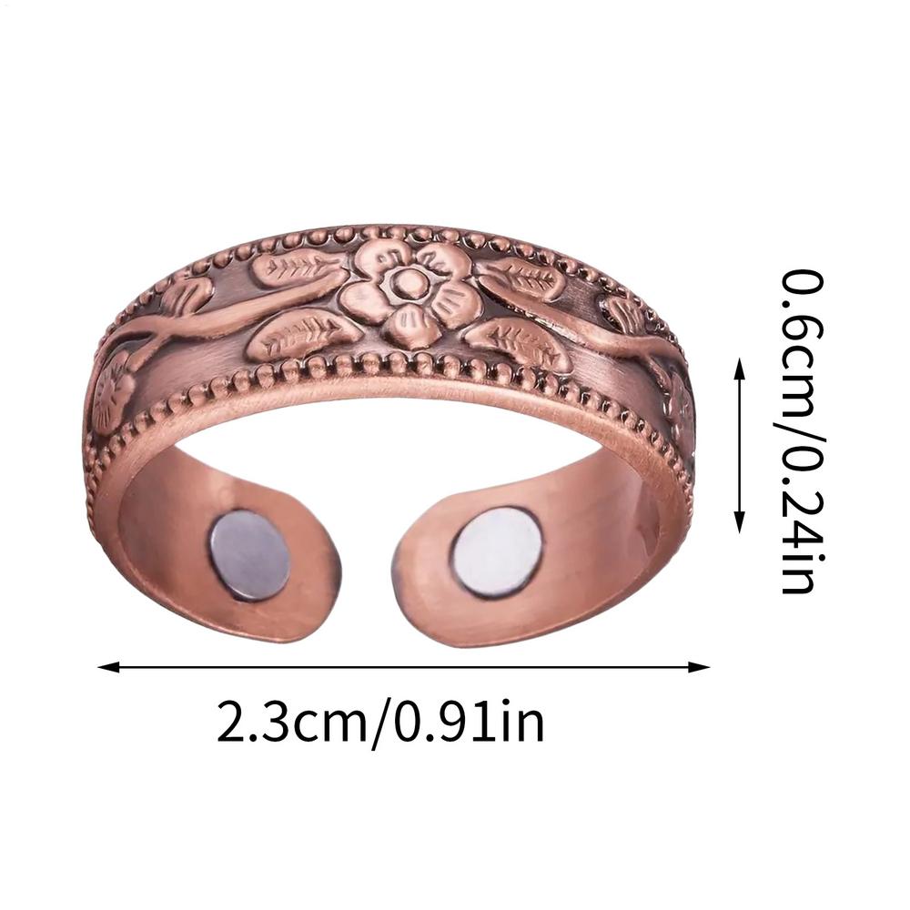 Comfortable Men Women Magnetic Rings Finger Ring Copper Jewelry Vintage For Wedding Parties Men Adults Special Pain Relief