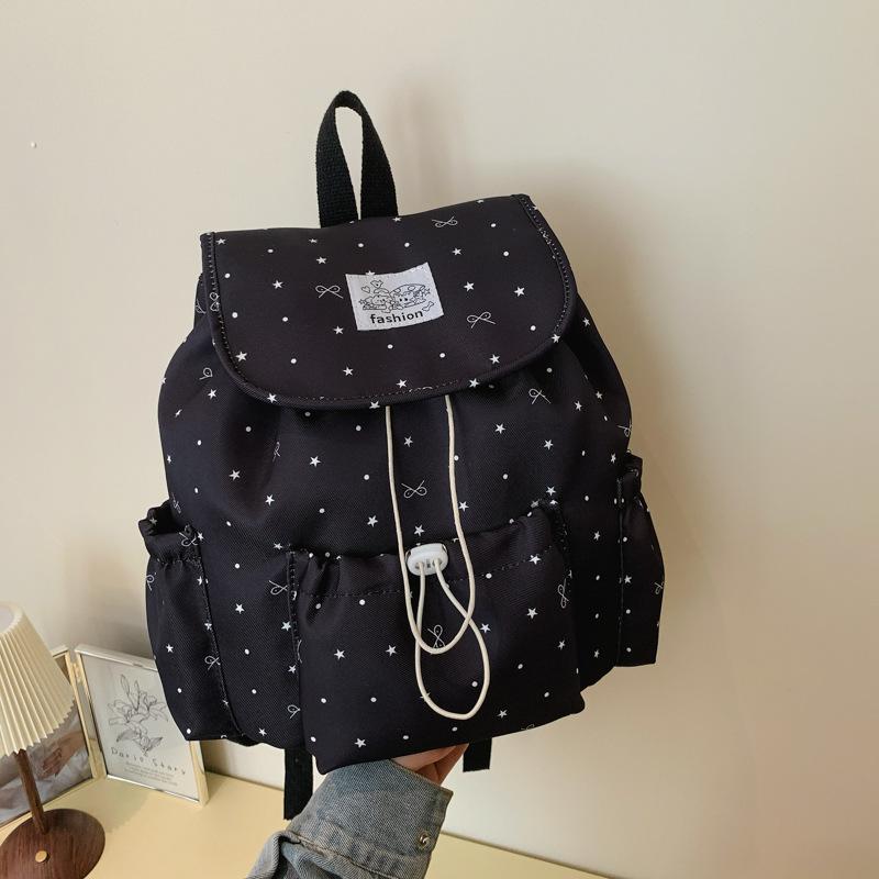 Schulrucksack Koreanische Version Nische Schleife Polka-Dot-Rucksack College-Stil Freizeitreisen Große Kapazität Schüler Schulranzen