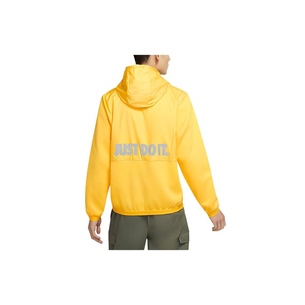 Nike Sweatshirts Men's Yellow Hooded Moderate Regular CU4102-743