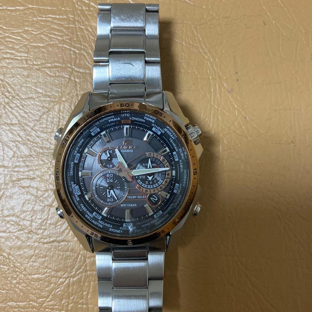 Used Price Reduction In Progress! CASIO EDIFICE World Time Tough Solar - Working Item