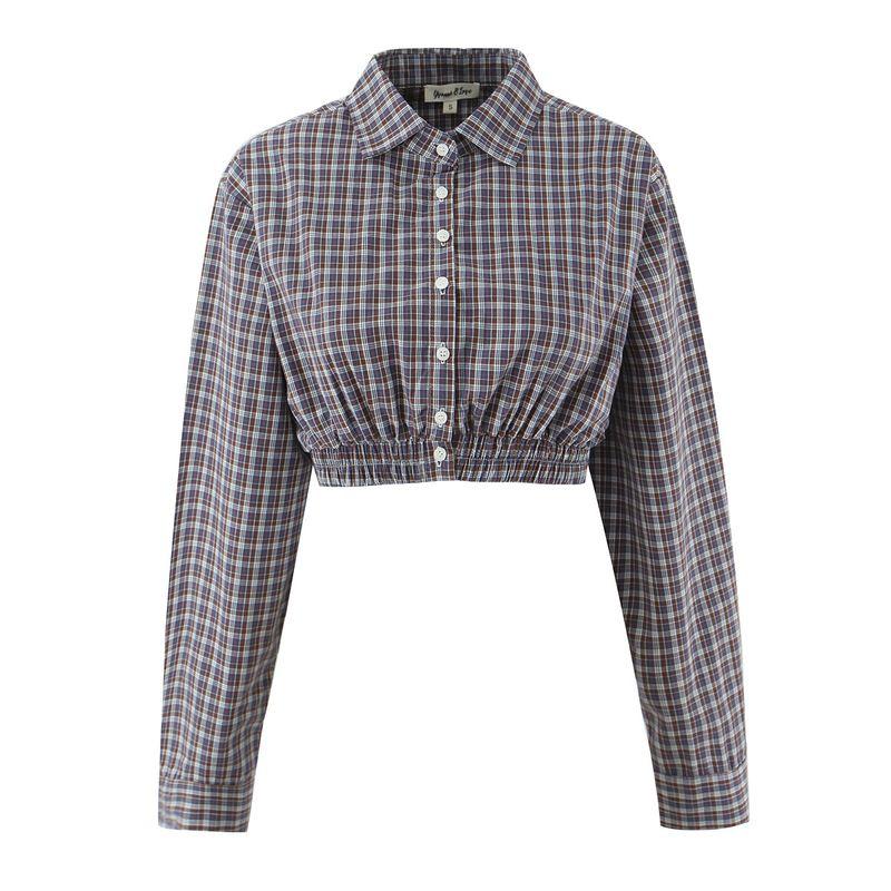 Za New Fall Women's Clothing 2025 Fashion Style Pattern Sling Lapel Midriff Outfit Long Sleeves Shirt Skirt Three-Piece Set