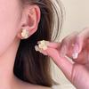 Elegant Cat's Eye Stone Earrings for Women with Floral Design Elements