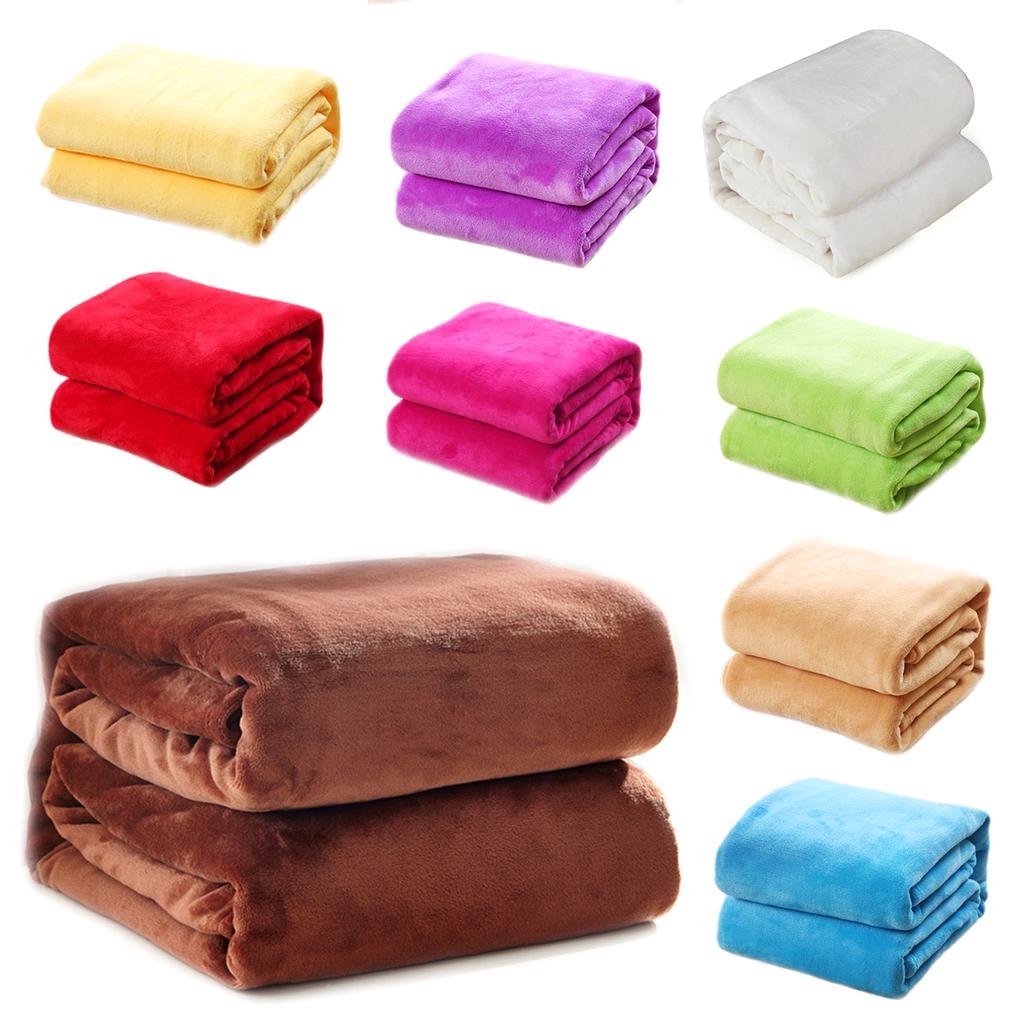 Pure Color Flannel Fleece Blanket Soft Thick Warm Couch Bed Throw Blanket Small Fleece Flannel Blacnket Bed Blankets Throw