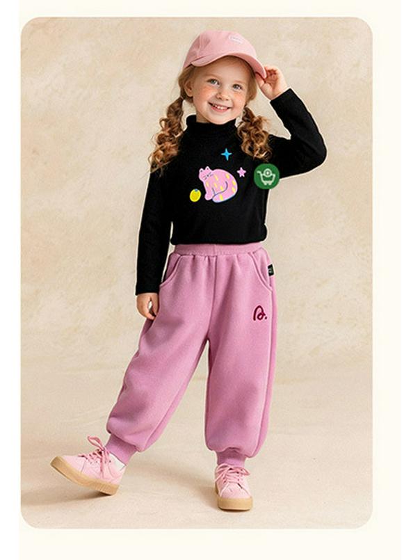 2025 Winter Kids' Fleece-Lined Cuffed Pants: Warm, Comfortable, Casual Style for Boys & Girls