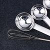 4/6/8Pcs Set Stainless Steel Measuring Spoon Cup With Scale Measuring Ruler Egg Beater Spoon Kitchen Baking Measuring Tool