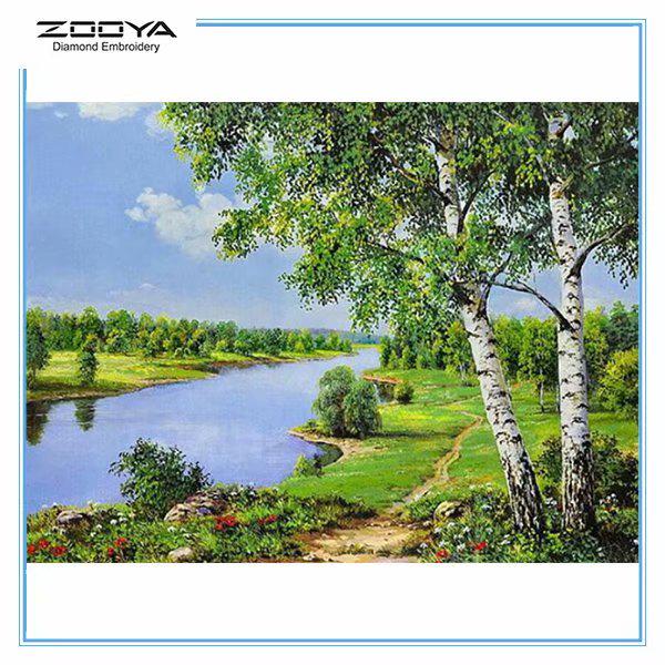 

ZOOYA DIY 5D Полный дрель Алмазная картина Пейзаж Вышивка Крестом Мозаика Картина Домашний деко