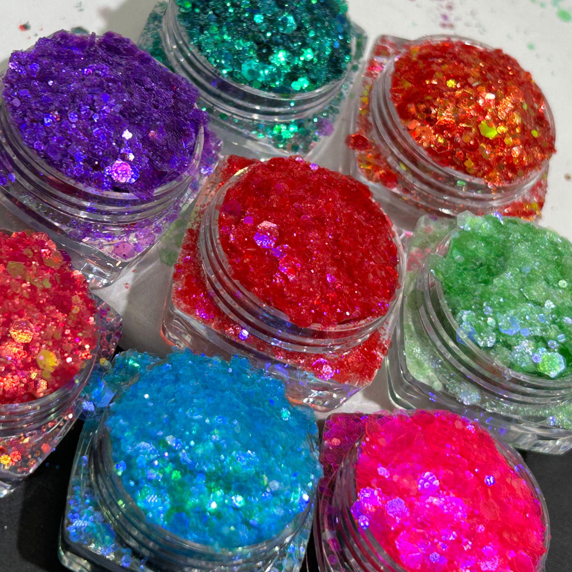 

Chameleon Iridescent Nail Art Glitter Sequins Decorations 30 ml - about 18 grams