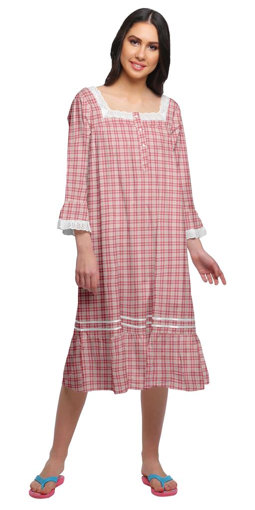 Moomaya Ausgestellte Nachtwäsche aus Baumwolle in A-Linie für Damen