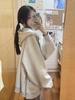 Women's Gray Hooded Cardigan Sweatshirt - Autumn 2026 Korean Style