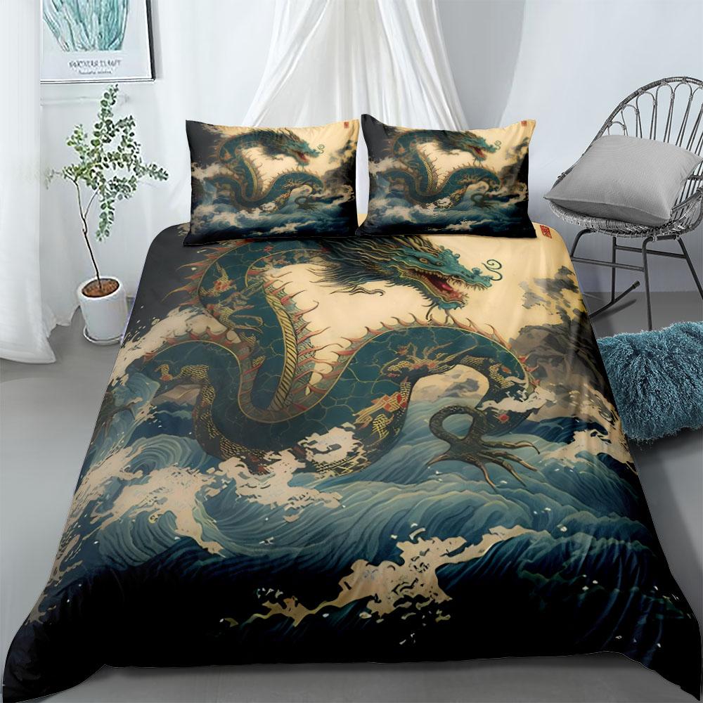 Carps In Pond Duvet Cover Set UK Single Double Queen US Twin Full King Size  Bed Linen Set