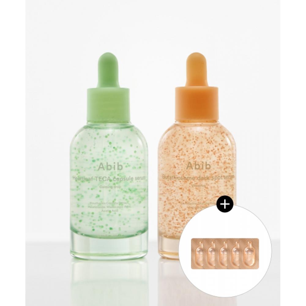 Abib [Glutathione Somatosome Serum 5ml Free] Houttuynia Herbal Teka Serum + Glutathione Somatosome Vita Serum NONE
