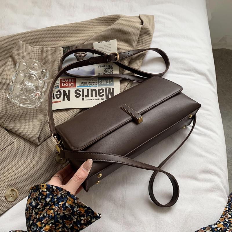 Fashion PU Leather Shoulder Bags New Korean Style Women Simple Messenger Bag Casual All-match Ladies Shoulder Bags