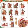 16Pcs Christmas Decorations, Gingerbread House Ornaments, Festive Tree Hanging Decor for Holiday Party, Classroom and Office, Family Activity