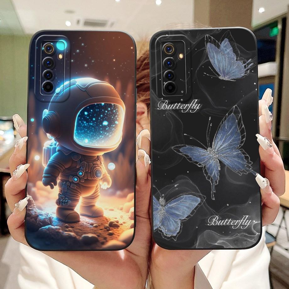 Coole Zachte Siliconen Hoesje Voor Realme 6 Pro / Realme6 Telefoonhoesje Vloeibare Siliconen Cover Voor RMX2001 RMX2061 RMX2063 Konijn Panda