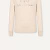 Karl Lagerfeld Casual Commuting Gathering Outing Light Luxury Letter Logo Round Neck Long Sleeve Cashmere Sweater Women Sweater Beige E41W2059