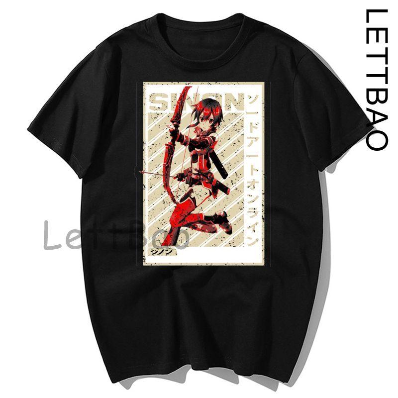 Spring Summer Novelty T Shirt Tops Harajuku Tees Anime Fashion Sword Art Online Sao Tshirt