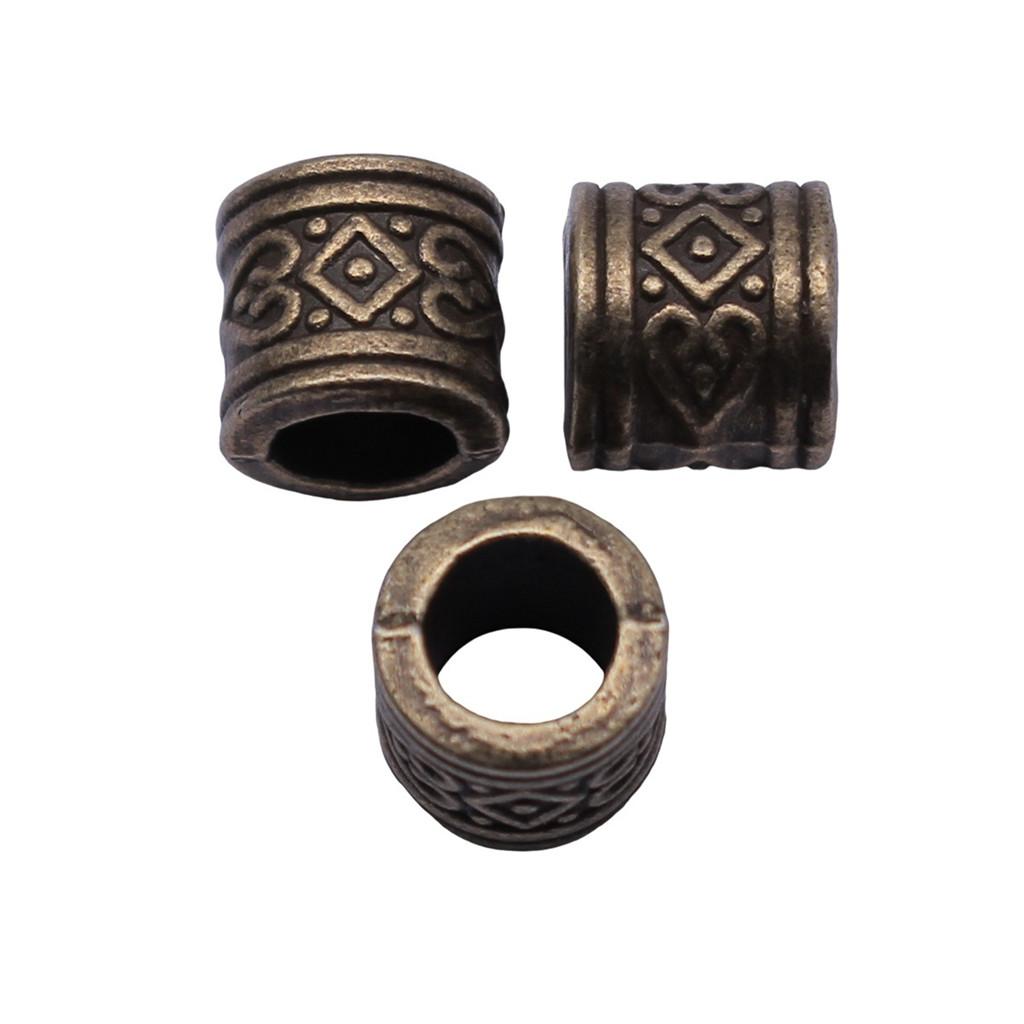 Multi Color Spacer Beads Ornate Metal Big Hole Beads For Jewelry Projects