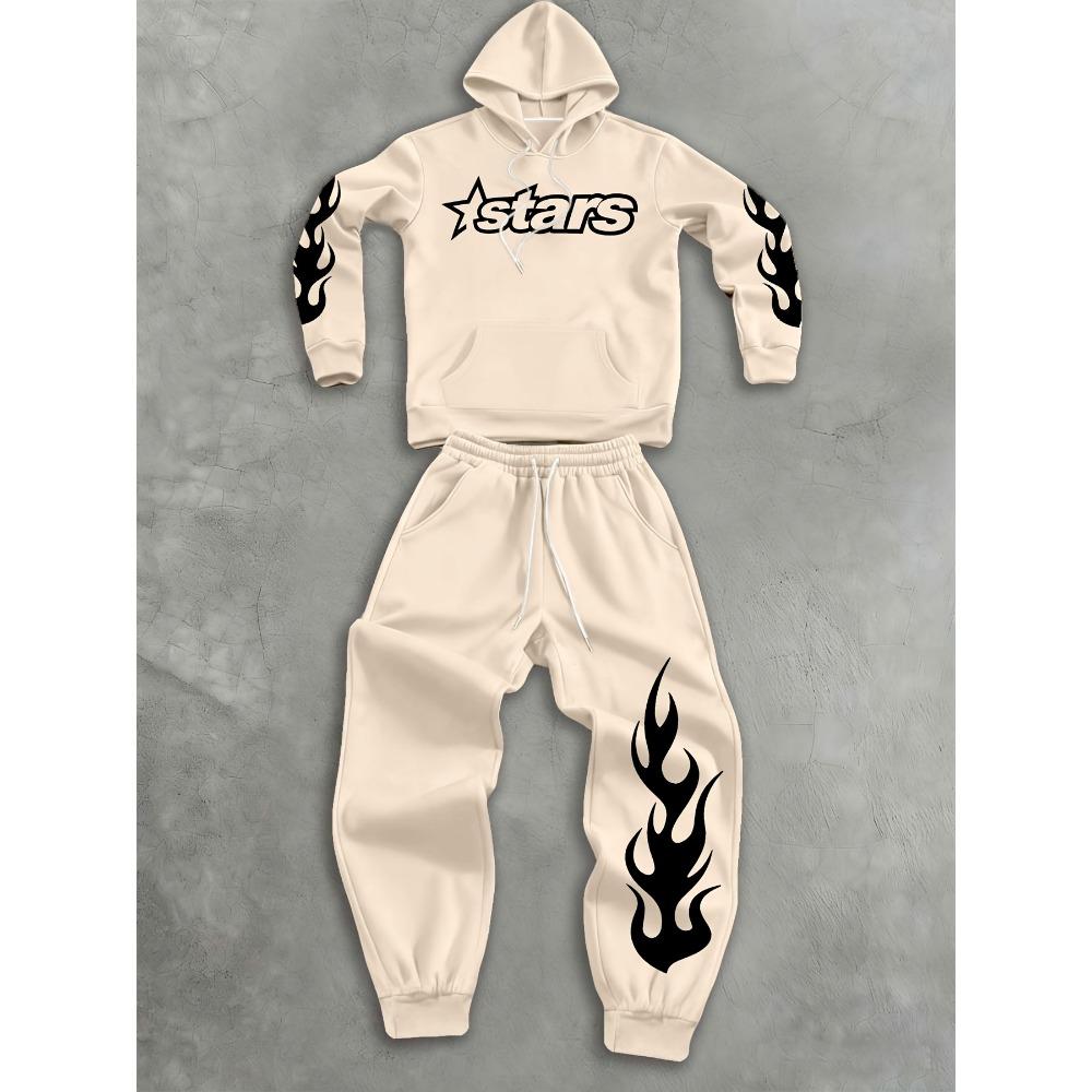 Men's Casual Pullover, Spring and Autumn Long Sleeved Sportswear Set, Casual Classic Cool Street Style, Suitable for Outdoor Wear