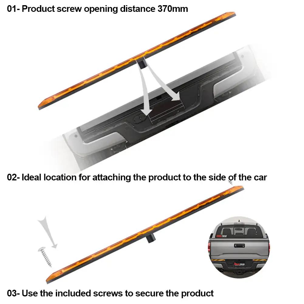 1PC 11-LED Truck Tail Trailer Light with Brake Stop Red 12V LED High High/Low Brightness Marker Bar Strip Brake Tail Light Lamp