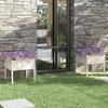 VidaXL Planters 2 Pcs White 70x70x70 Cm Solid Pine Wood