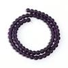 1 Strand 4/6/8/10/12mm Purple Glass Beads Round Smooth Loose Spacer Beads For Jewelry Making DIY Bracelets Necklace Accessories