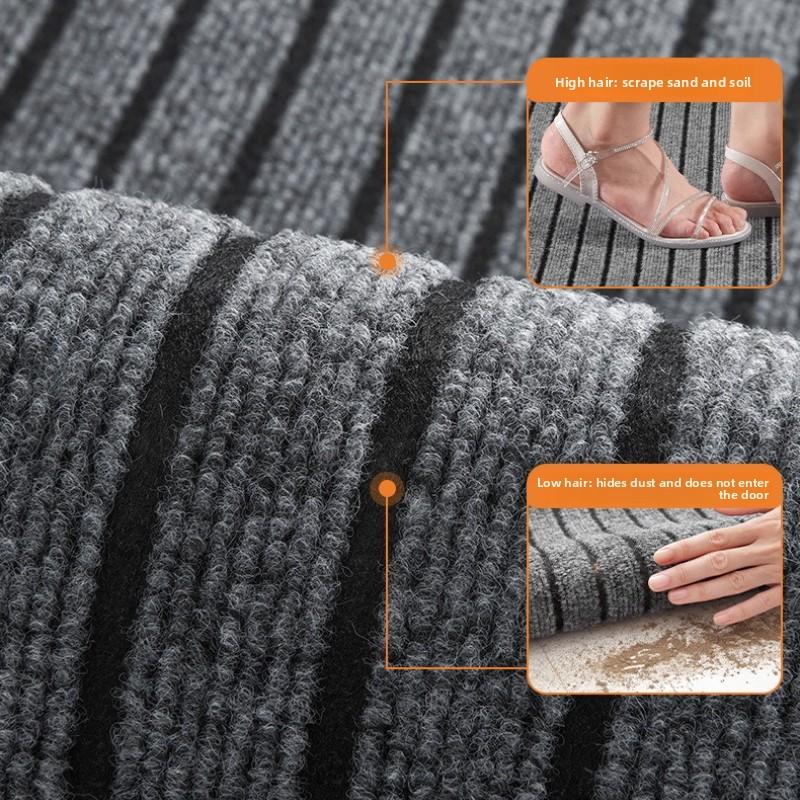 Rubber Door Mat Heavy Duty Entrance Rug Non Slip Waterproof Indoor Outdoor Entryway Floor Mat Dirt Trapper