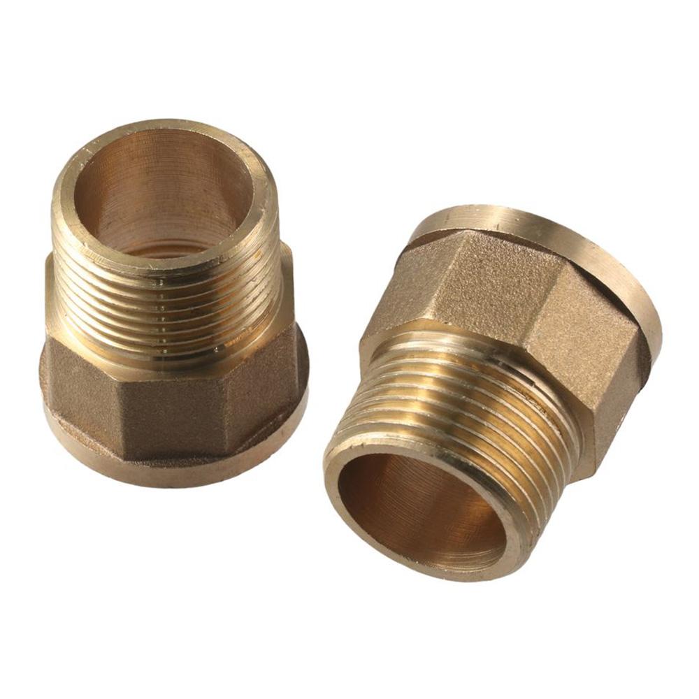 

2pcs 3/4 NPT Male Pipe Adapter 3/4 NPT Female Pipe Fitting Brass Pipe Fittings for Bathroom