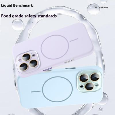 For iPhone 16 Pro Case Compatible with MagSafe Silicone Phone Cover with Camera Lens Full Protection