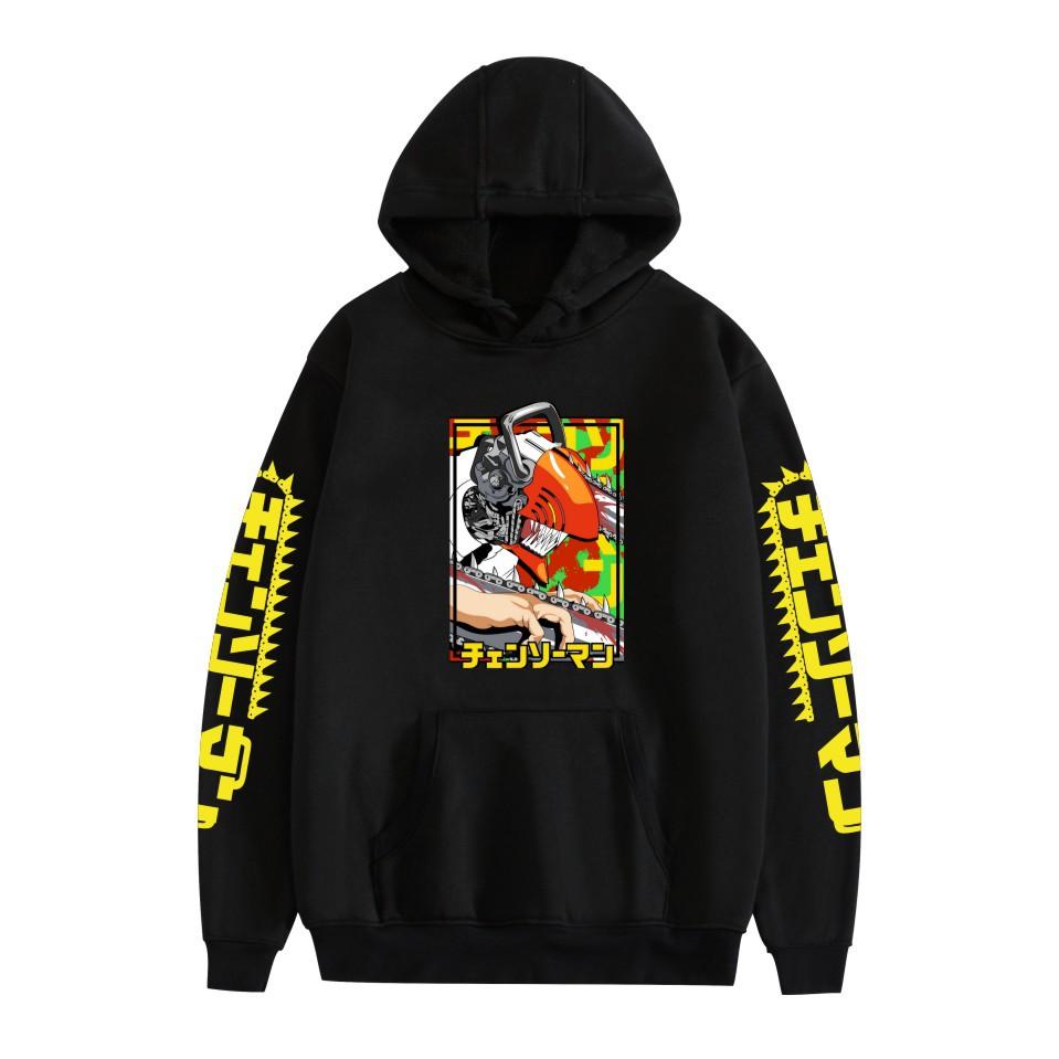 

Fashion Unisex Casual Chainsaw Man Cartoon Hoodies Sweatshirt Outdoor Sport Cosplay Pullovers Hoodie XS чёрный