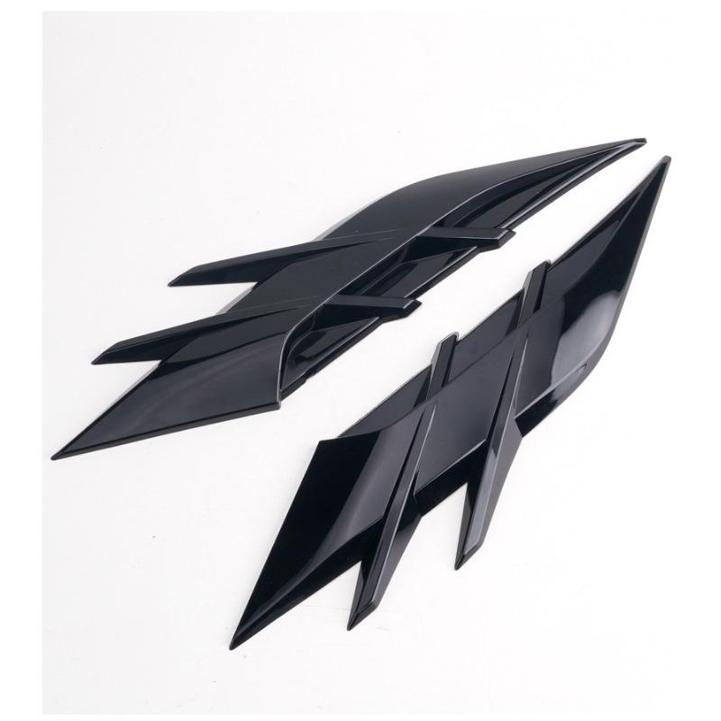 Car Modification Lamp Eyebrow Leaf Panel Side Wing Spoiler Rear Spoiler Decorative Sticker, TPU Decoration on The Side of The Rear Window 1 pair чёрный