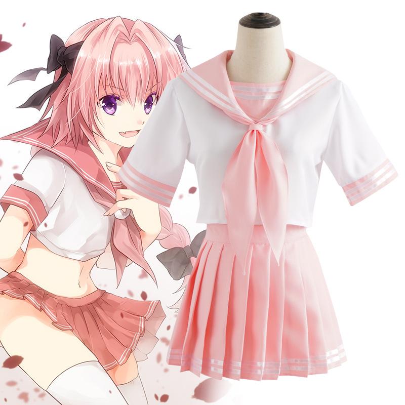 FGO Fate Großer Auftrag Astolfo Agatha Matrosenuniform Schuluniform Student Stoffoberteil Rock Anime Spiel Rollenspiel Kostüm