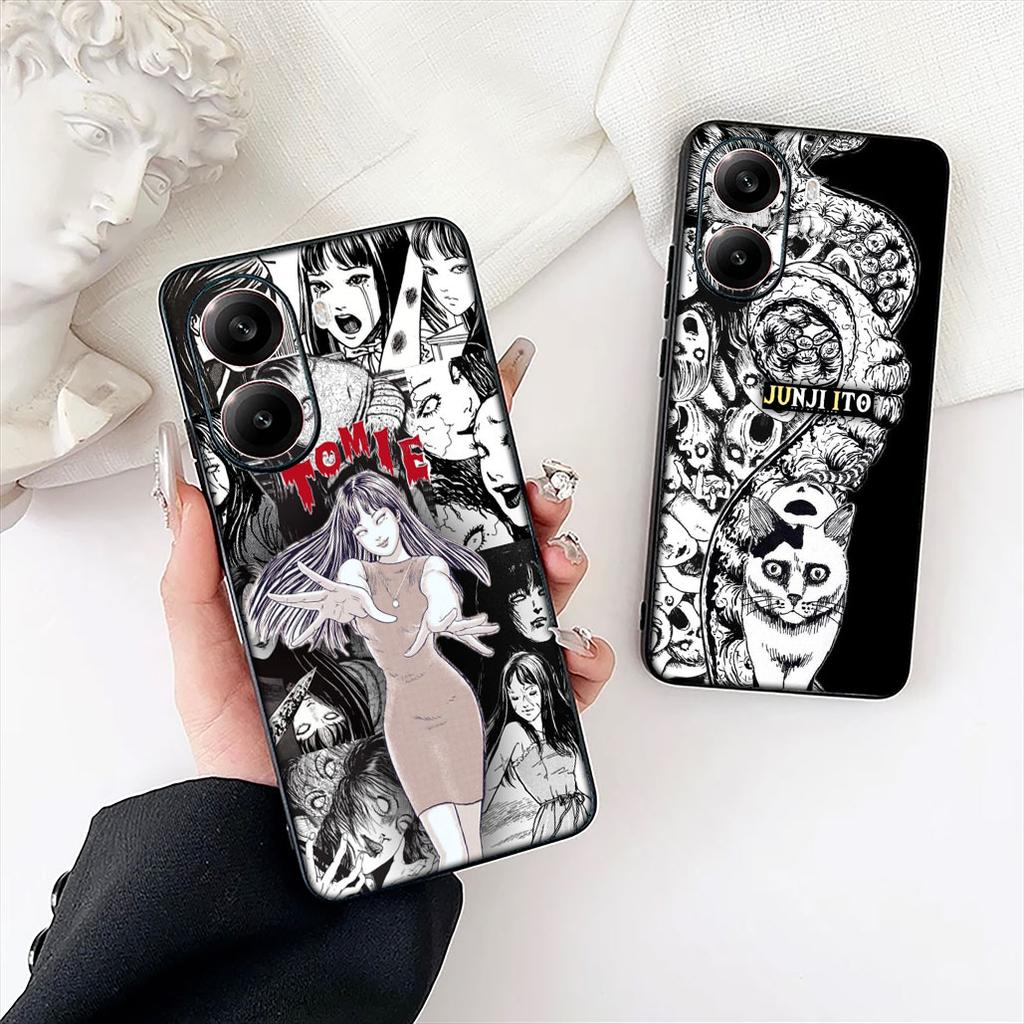 Tomie Wallpaper Junji Ito Anime Casing Cover for Apple iPhone 12 13 Mini XS 11 Pro Max 7 8 Plus XR SE 2022 SE3 + 8+ Phone Case