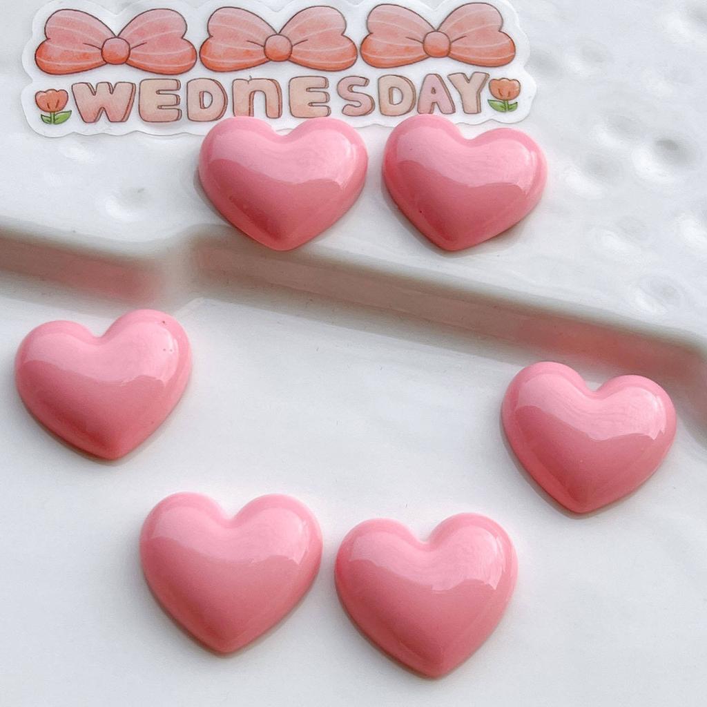 Miniature Heart Shape Pendant DIY Eco-Friendly Hand-painted Phone Case New Design 3D Resin Flat Back Charms for Phone Case Decor