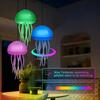 Cartoon Dancing Jellyfish Night Light RGB Gradient Color Bedside Lamp Voice Control Type-C Rechargeable LED Night Light for Kids Bedroom Home Decor