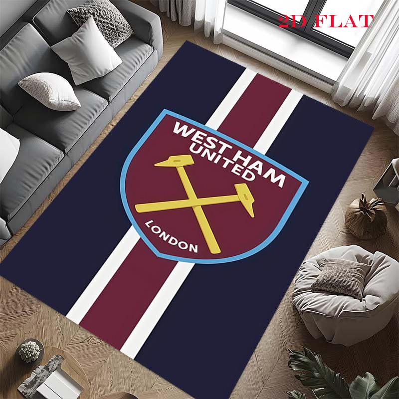 Dywan z logo West Ham do salonu, sypialni, domu, dekoracja sofy, antypoślizgowa mata podłogowa dla dzieci do zabawy