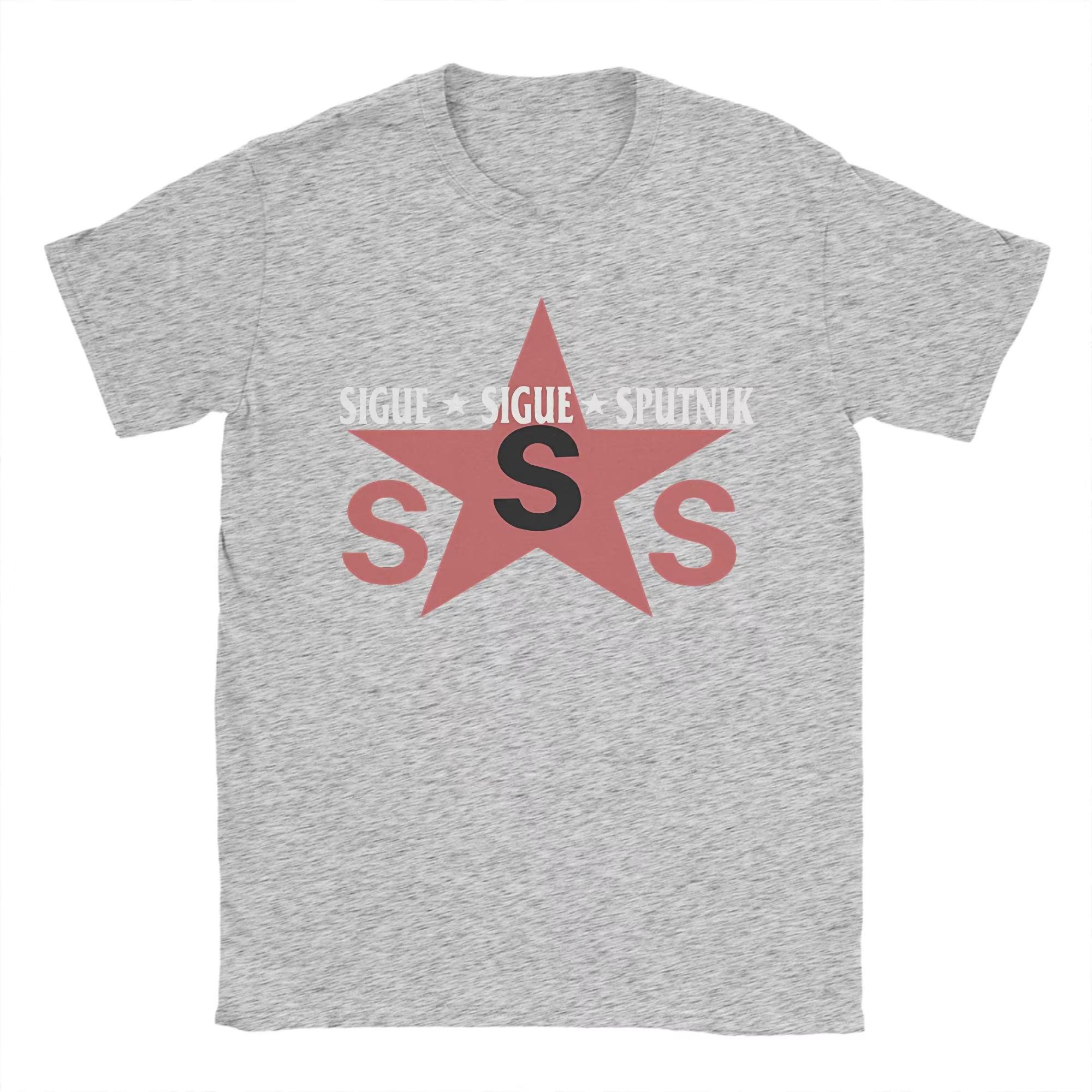 Mens TShirt Sigue Sigue Sputnik 1986 Funny Cotton Tee Shirt Short Sleeve Electronic Band T Shirt Crew Neck Clothing Unique S