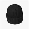 Acne Studio C40270 Black Face Logo Small Patch Beanie