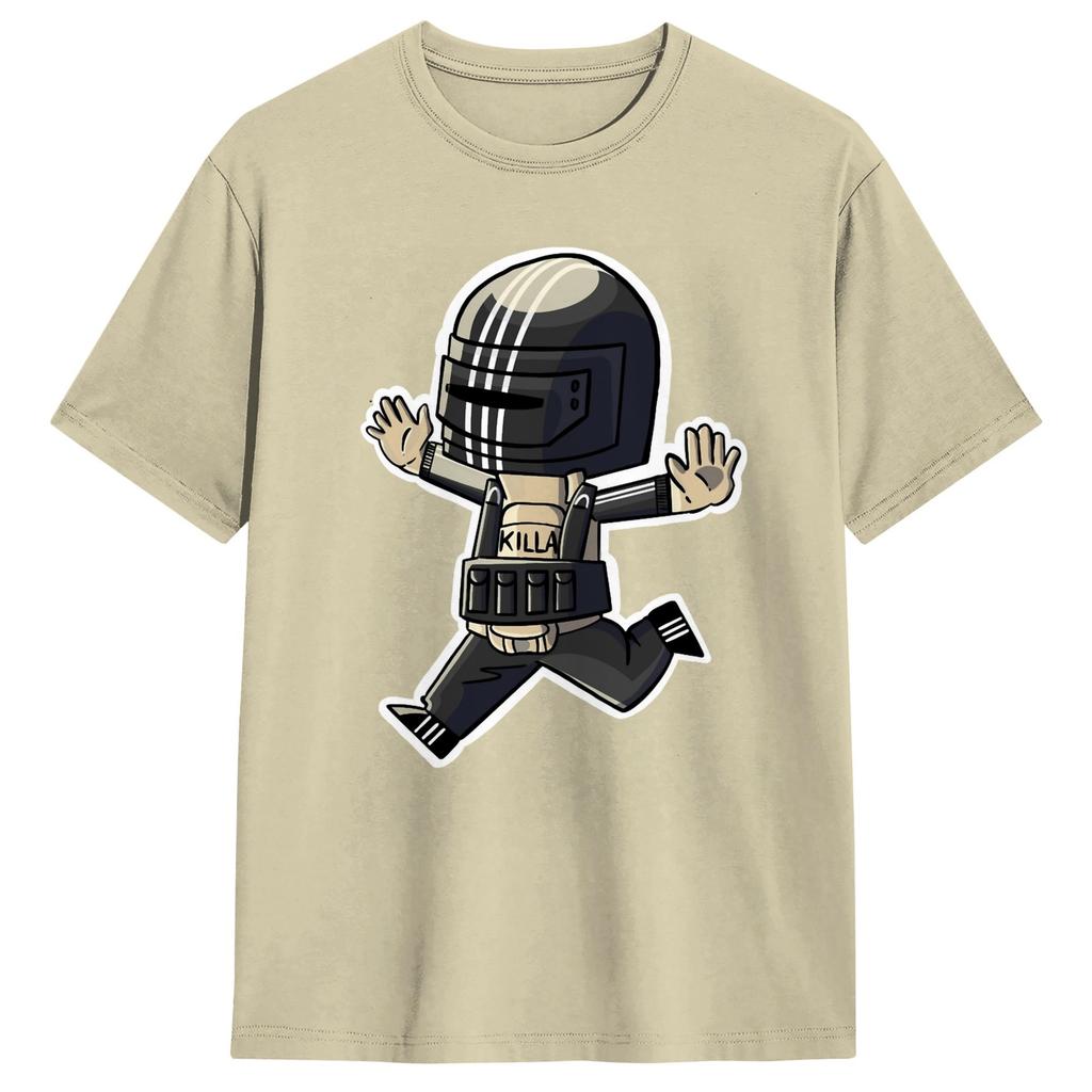 Vintage T Shirt EscapeFromTarkov Killa Running Chibi Cotton TShirts for Mens Summer Y2K Retro Casual Short Sleeve Tops